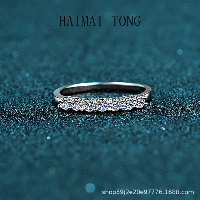 

2025 new PT950 ring women's moissanite 70 points moissanite ring tail directly from the manufacturer