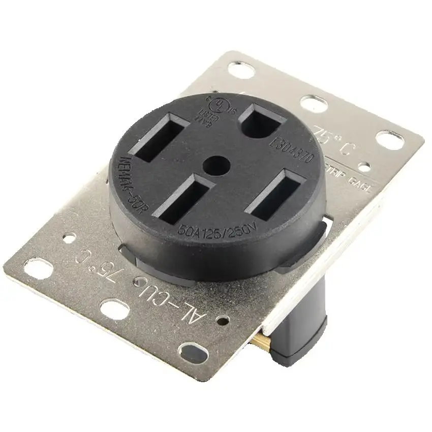 Black America 50A Nema L14-50P L14-50R US 4 Pole Industry Power Electric Wired Connector Male Female Magnetic Power Plug Socket