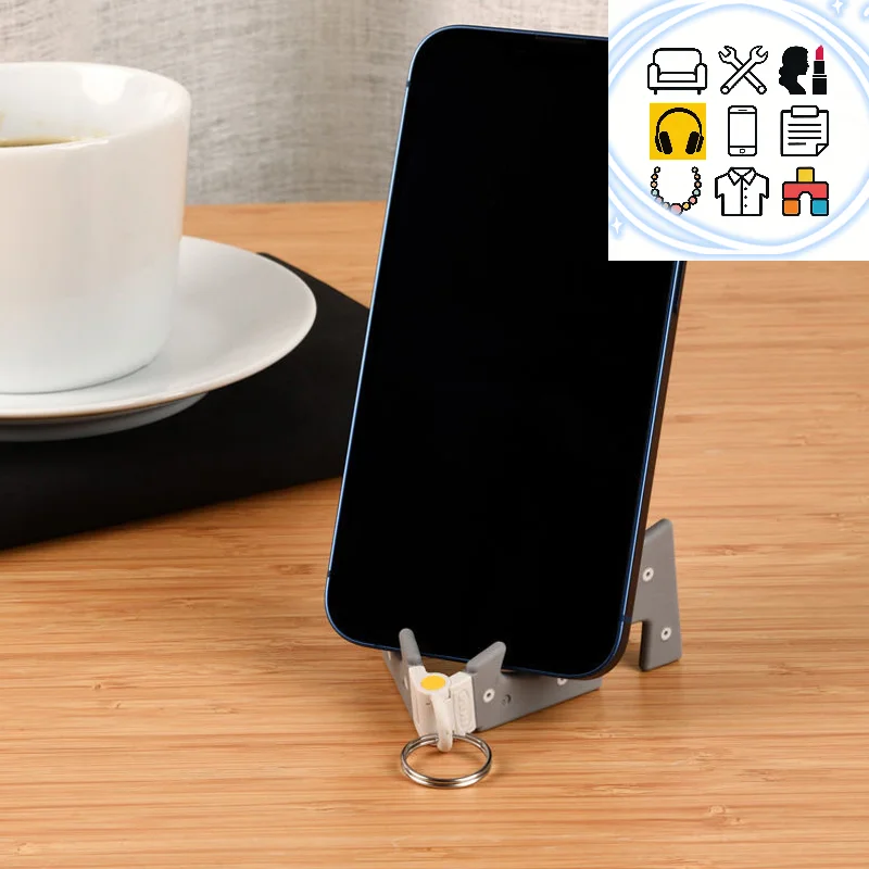 

Креативный держатель для телефона на стол, брелок, ультратонкая складная подставка для мобильного телефона, держатель-брелок для смартфона