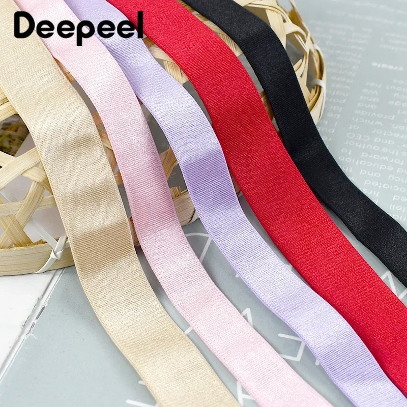 5Meters Deepeel 6-25mm Nylon Underwear Elastic Band Rubber Stretch Belt Soft Bra Strap Spring Tape Ribbon DIY Sewing Accessories