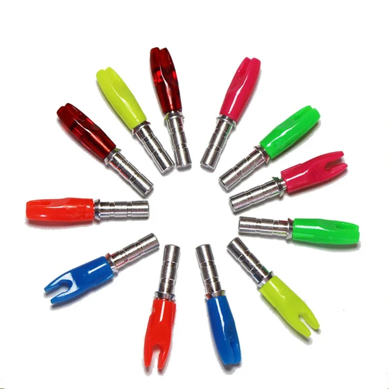 12pcs Archery Arrow Pin Nocks  ID3.2/4.2/6.2MM Carbon Arrow Shaft Compound Recurve Bow Hunting Shooting