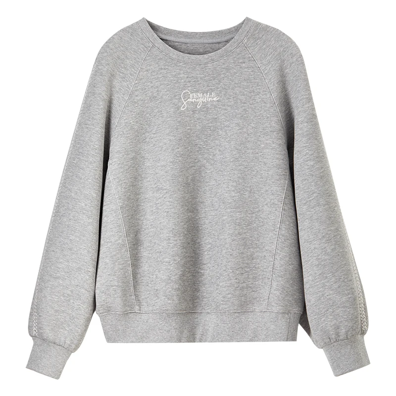 SENTUBILA سترة نسائية غير رسمية لخريف وخريف 2025 مطرزة بحروف نسائية فضفاضة بأكمام طويلة ملابس للسيدات 143A56617 #6