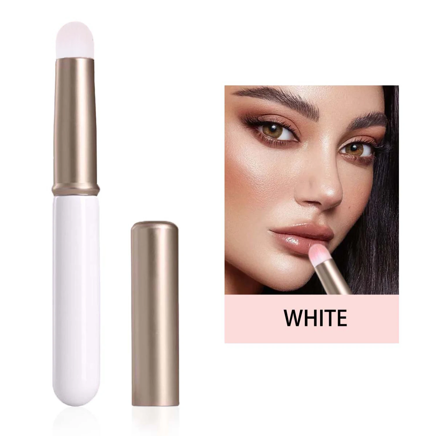 Soft lip brush Cap concealer brush like fingertip Q soft lipstick makeup brush round tip easy to apply