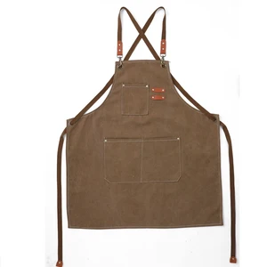Thick canvas apron with jeans, kitchen cotton apron, coffee, hairdresser, carpenter, garden worker 8 Main Sales Apron Kitchen - №6