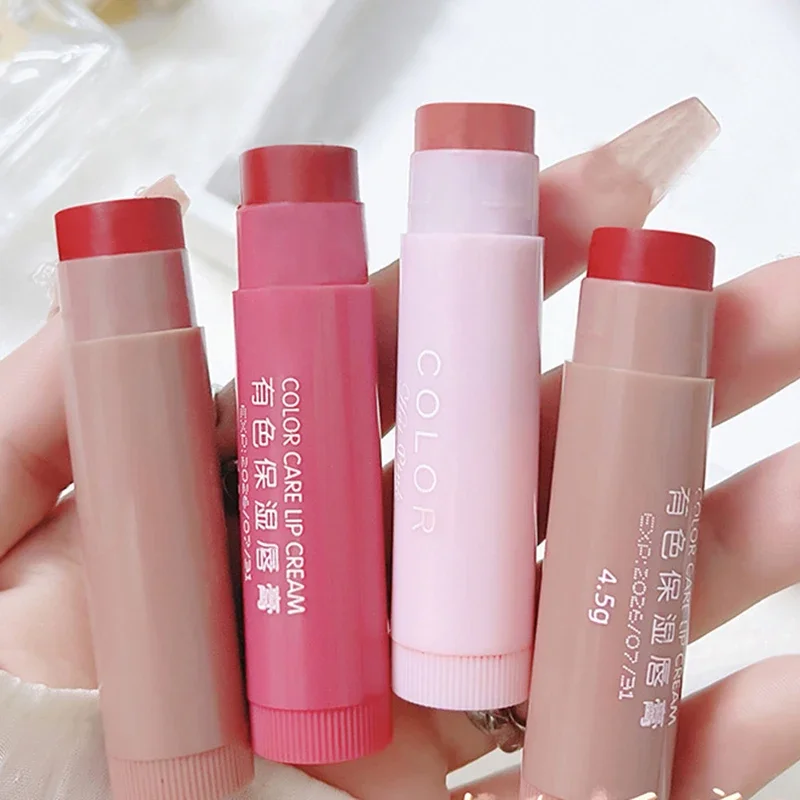 Bálsamo labial hidratante colorido, batom hidratante, hidratação, diluição das linhas labiais, bálsamo labial anti-secagem