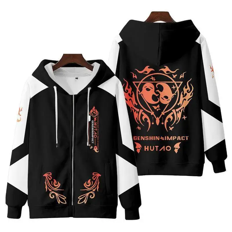 

Anime Kawaii Genshin Impact Hu Tao 3d Hoody Pullover Cosplay Men Women Zipper Hoodies Jacket Tops Long Sleeve Hooded Sweatshirts