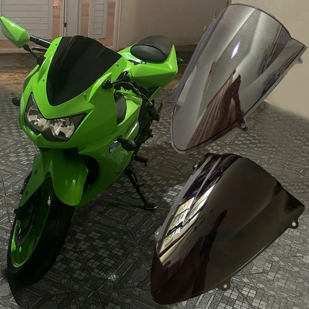 

For Kawasaki Ninja 250 Windscreen Motor Windshield Screen Double Bubble 250R Ninja250R EX250R EX250 2008 09 2010 2011 2012 Smoke