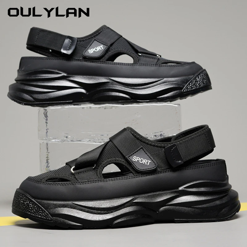 Oulylan Men's Casual Shoes Summer Men Sandals Outdoor Sports Sandals  for Men Beach Shoes Driving Sandals Plus Size 39-44