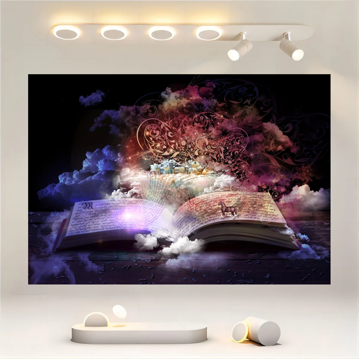 Magic Castle School Magic Book Background Wizard Background Night Moon Background Children's Birthday Party Background