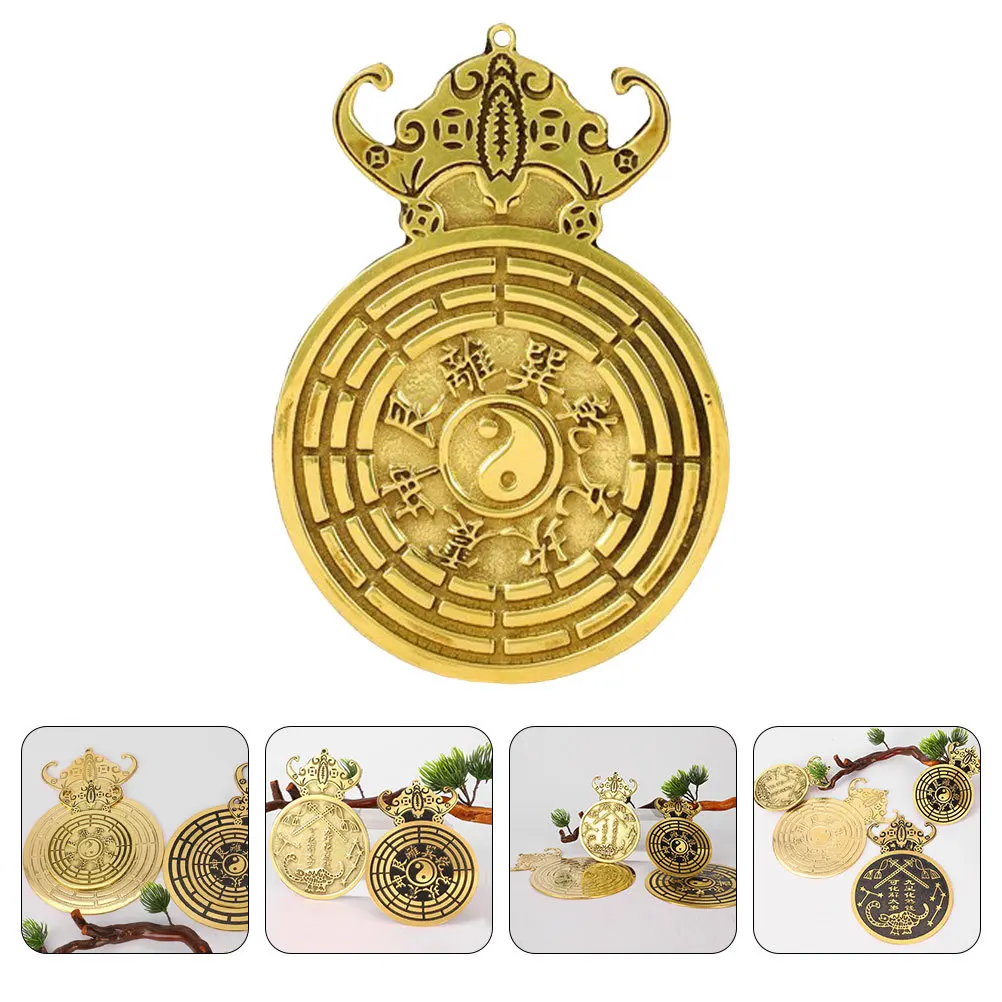 

Nine-Stars Luck Mirror Copper Craft Home Decor Wall Hanging Ornament For Evil Exorcism Blessing Pendant