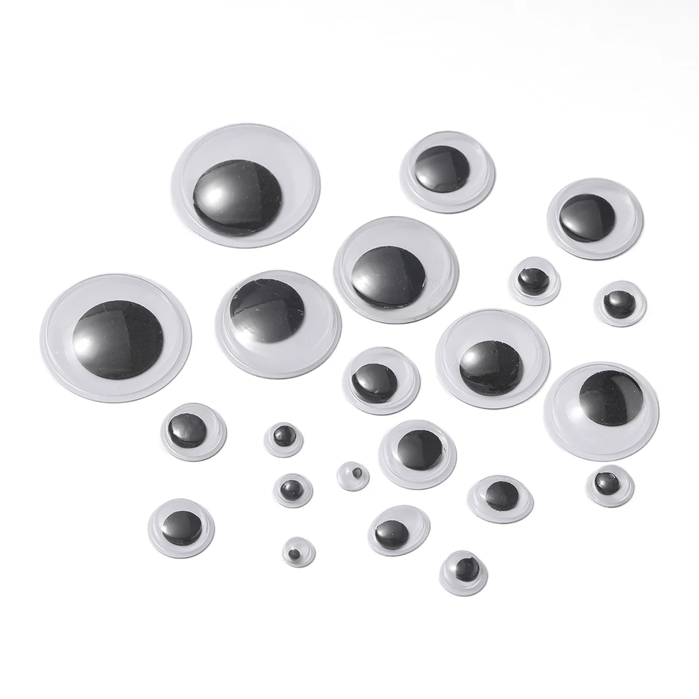 50/100/200pcs Self-adhesive Wobbly Wiggle Eyes 3D Moving Eye for DIY Scrapbooking Toys Dolls Kids DIY Accessories 5-24mm
