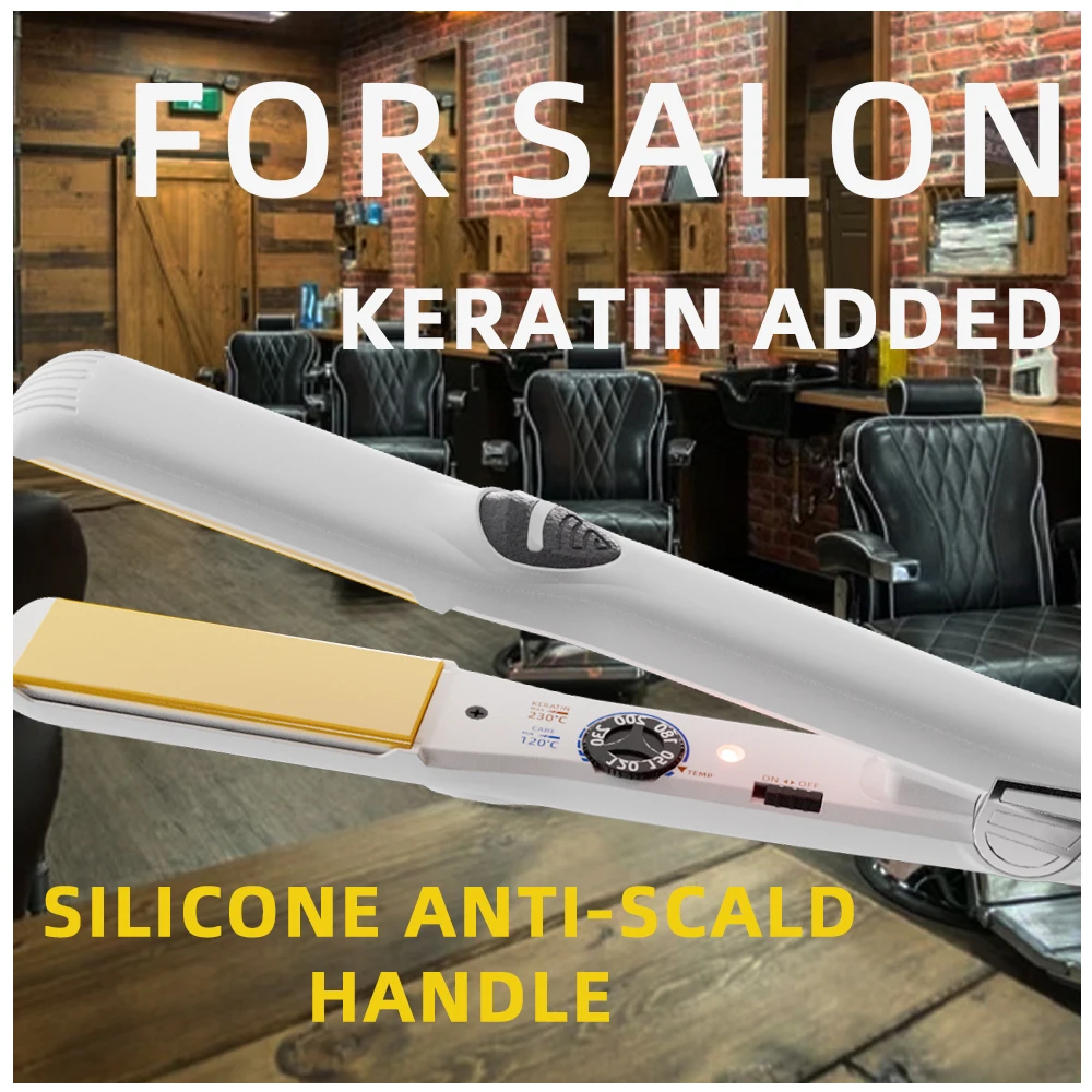 Custom Private Label 2 in 1 Titaniums Plate Flat Iron Keratin Professional Salon Fast Hair Straightener With Hair Care Function