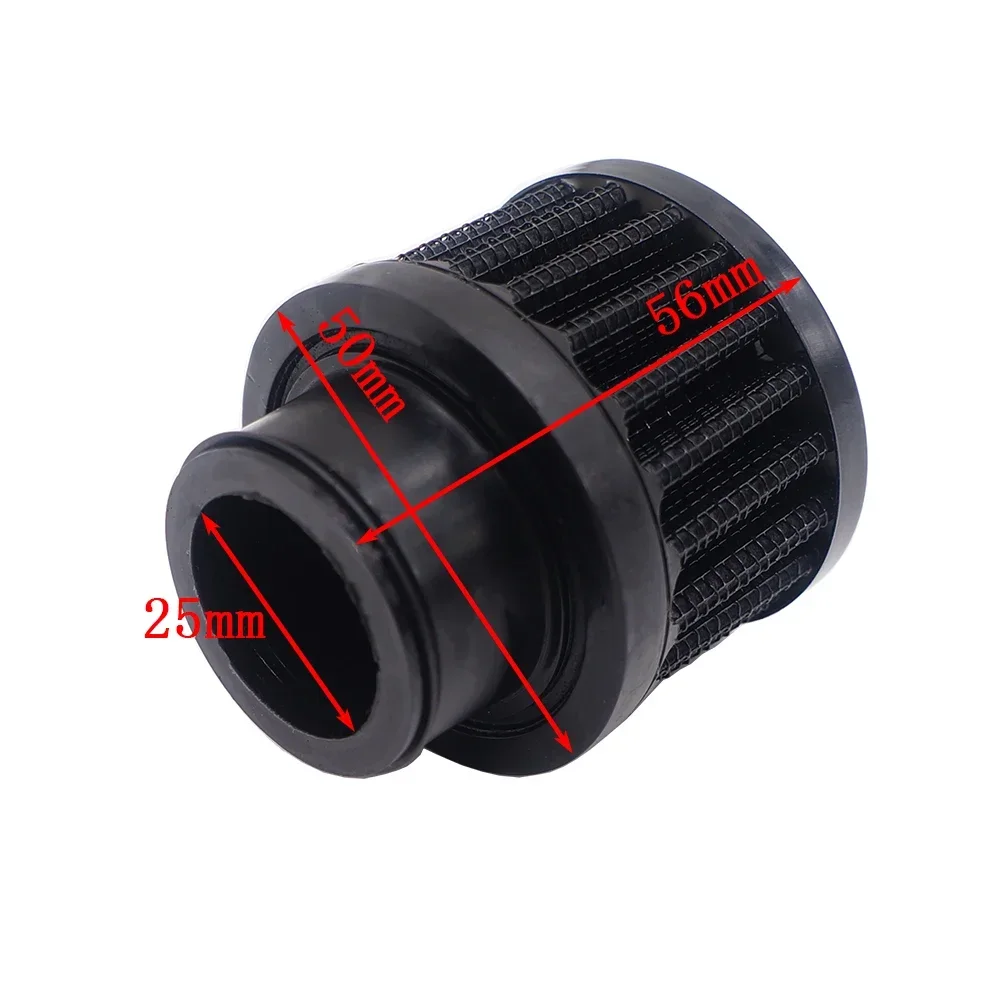 Car Air Filter 12mm 25mm for Motorcycle Auto Cold Air Intake High Flow Crankcase Vent Cover Mini Breather Filters Universal Part