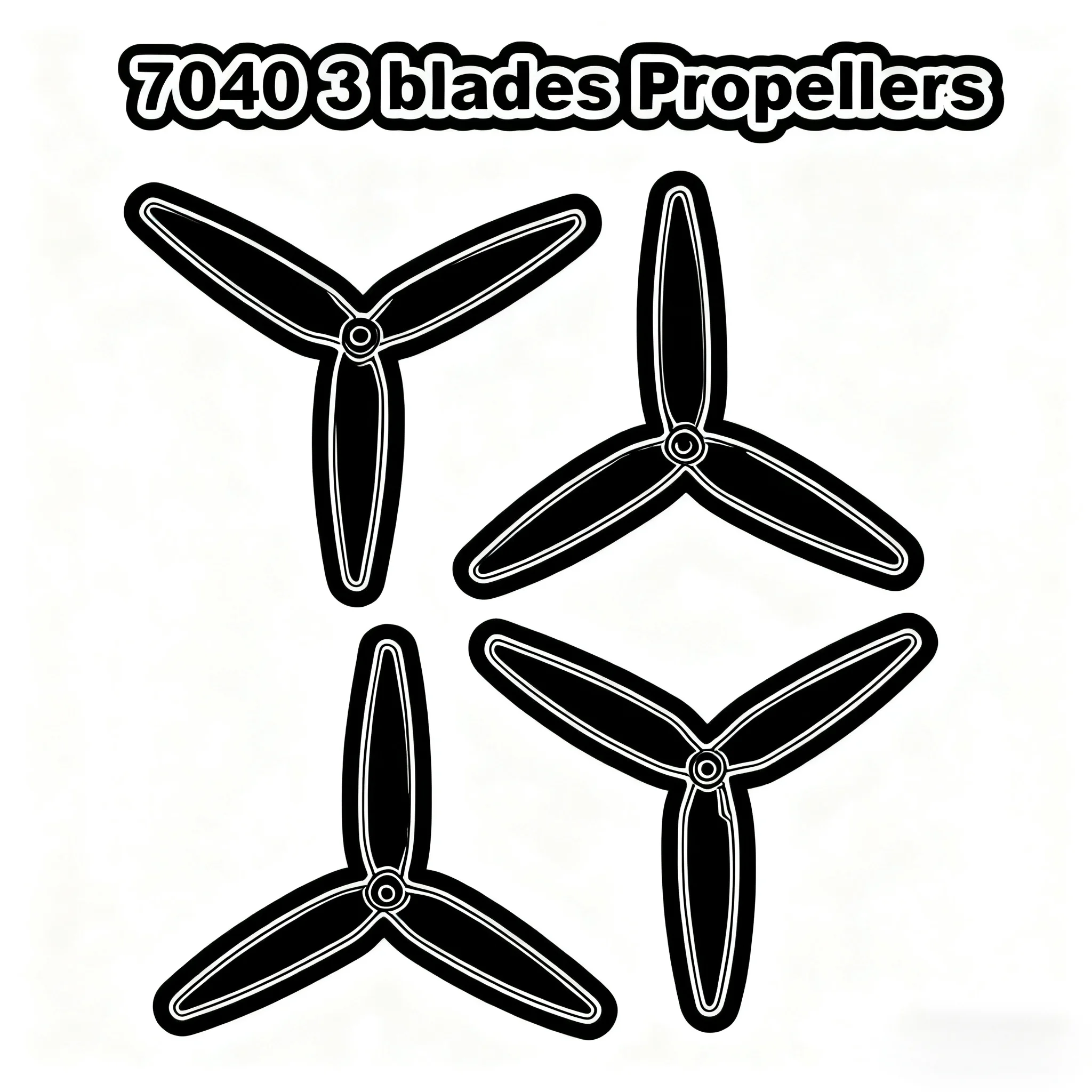BCUBE 7040 /8040 /9045 /1050 3 blades Propellers CW CCW For MARK4 V2 8/9/10inch Robocat FPV Mini Quadcopter Multirotor