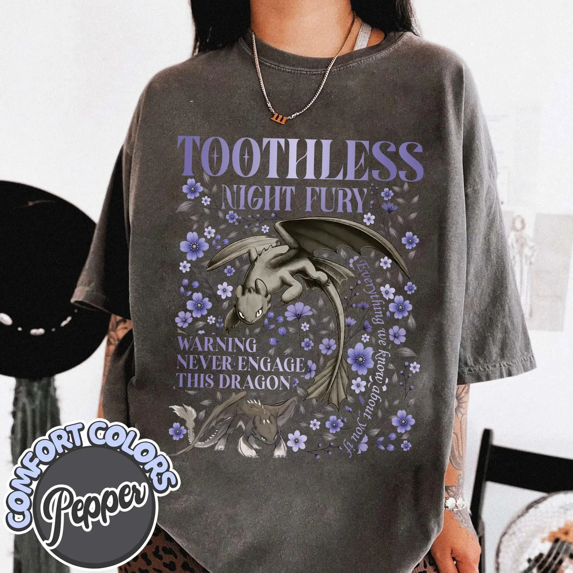 قميص ديزني بلا أسنان كيفية تدريب قميص التنين الخاص بك، قميص ديزني Night Fury، قميص In My Dragon Era، قميص ديزني لاند المطابق #3