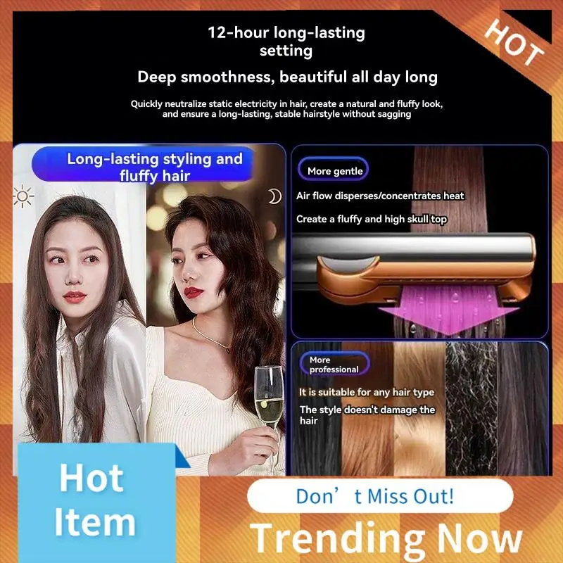 

24-часовая доставка, британская вилка 2-в-1, стайлер для волос, фен и выпрямитель, домашний электрический инструмент для укладки волос