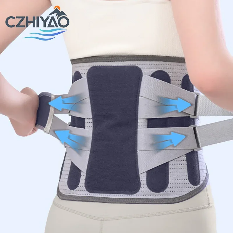 

CZHIYAO Back Brace for Lower Back Pain Relief Adjustable Breathable Lumbar Support Belt for Women&Men,with 3D Support Pads