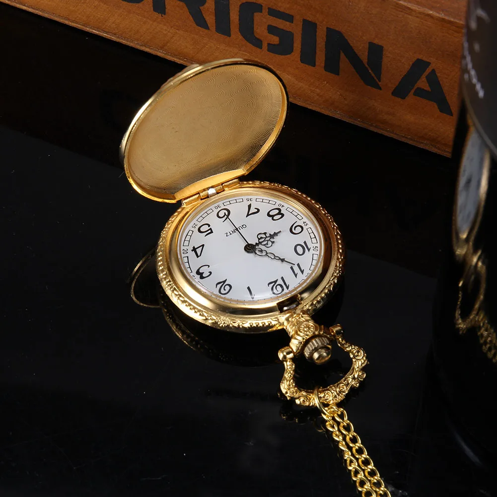 Vintage Collection Pocket Watch Retro Steam Train Design Timepiece for Men Women Gift Steampunk Accessories