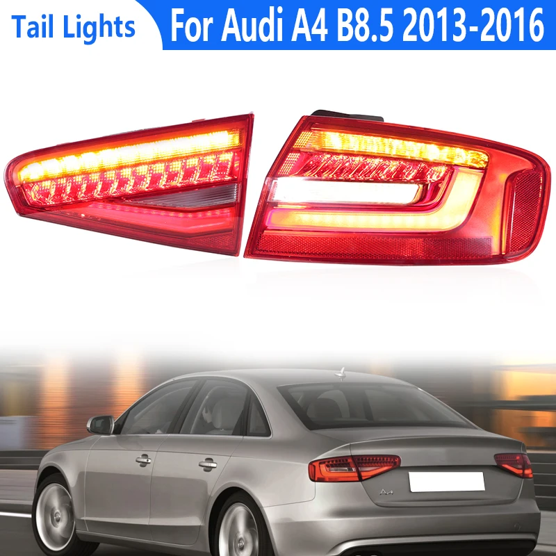 Car Tail Light For Audi A4 B8.5 2013-2016 A4L Rear Signal Light LED Rear Brake Light Tail Light Assembly 8K5945095A 8K5945094A