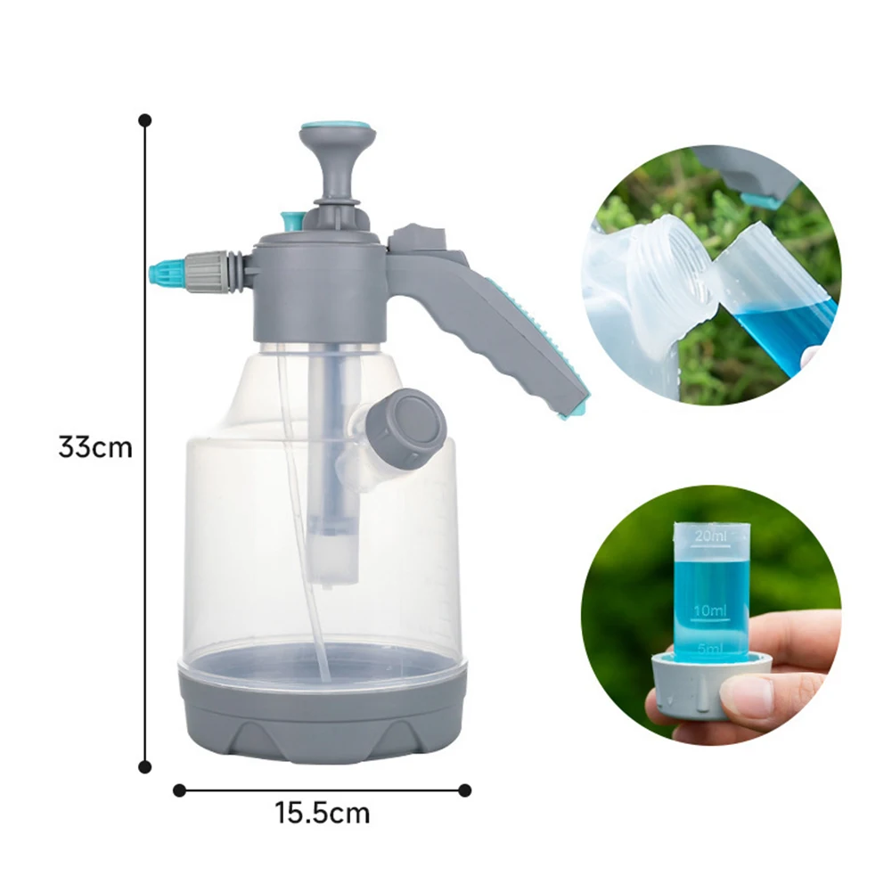 Garden Pump Sprayer 3 Liter Volume with Side Loading Port and Variable Spray Output for Plants and Landscaping