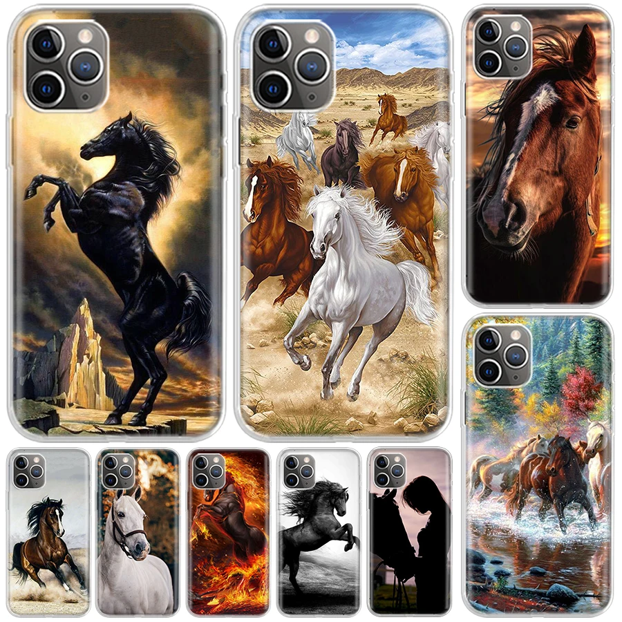 Horse Great Beauty Galloping Cover For iPhone 16 15 14 13 12 11 Pro Max Apple Phone Case X XS 7 Plus 8 + Art Customized Print Sh