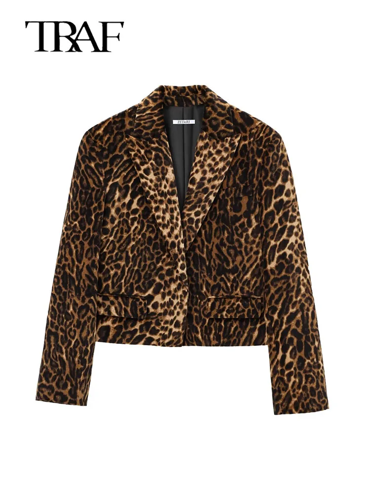 Moda manga longa blazers topo feminino 2 peças leopardo impresso mini saia define terno feminino conjunto de duas peças roupa feminina