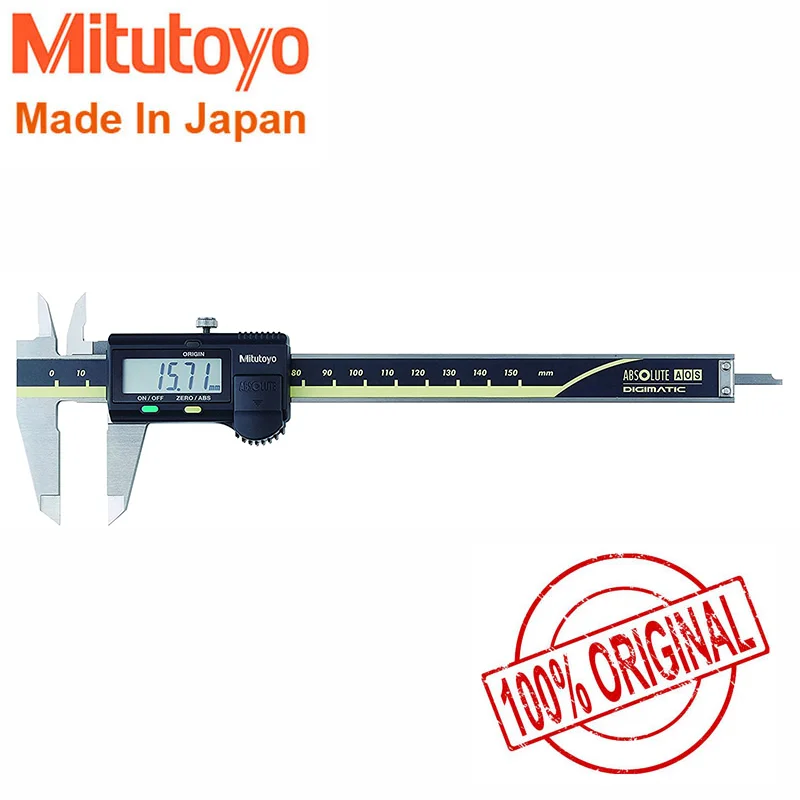 

Mitutoyo 500-181-30 AOS Absolute Scale Digital Caliper,0 -150mm Measuring Range, 0.01mm Resolution, Metric