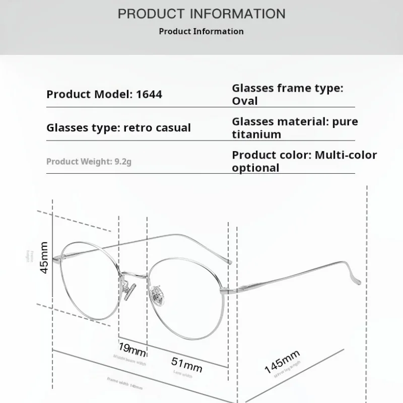 MOMOJA hommes titane lunettes montures rondes montures de lunettes femmes mode marque de luxe concepteur Prescription lunettes M1644