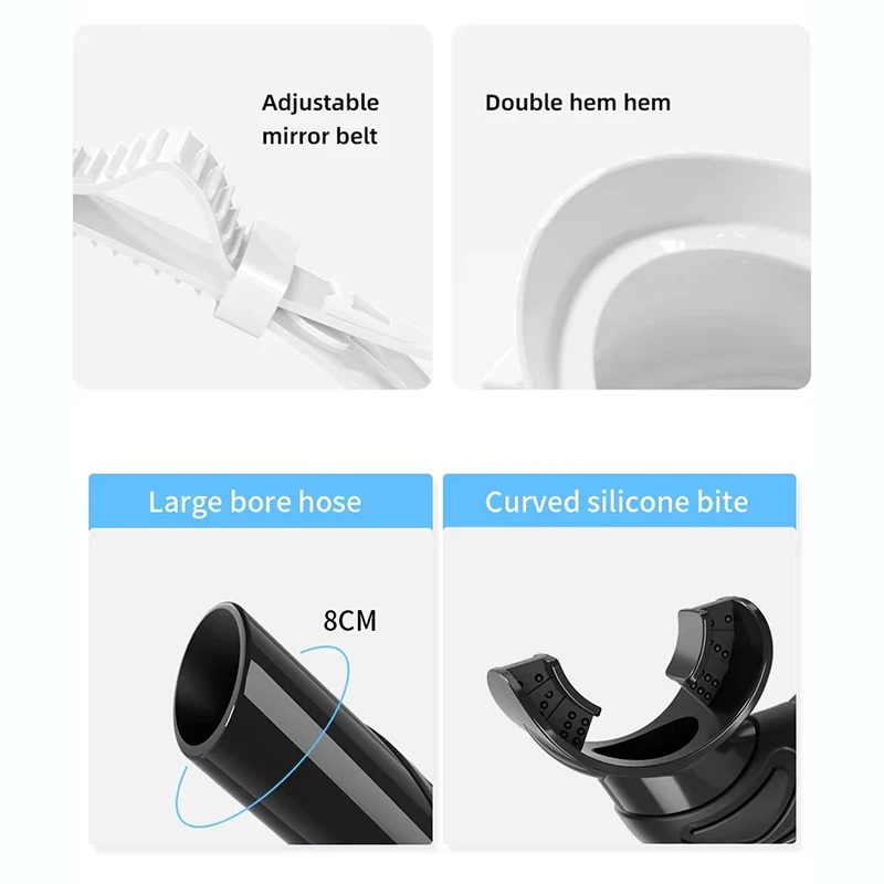 قناع سكوبا احترافي بدون إطار للبالغين والغطس - زجاج مقسى، مضاد للضباب، حماية من الأشعة فوق البنفسجية - الغوص، الغوص الحر، صيد الأسماك بالرمح #4