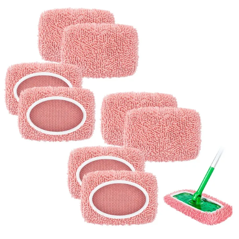 For Swiffer Sweeper Replacement Mop Pads- 8-Pack Reusable Microfiber Chenille Washable Units