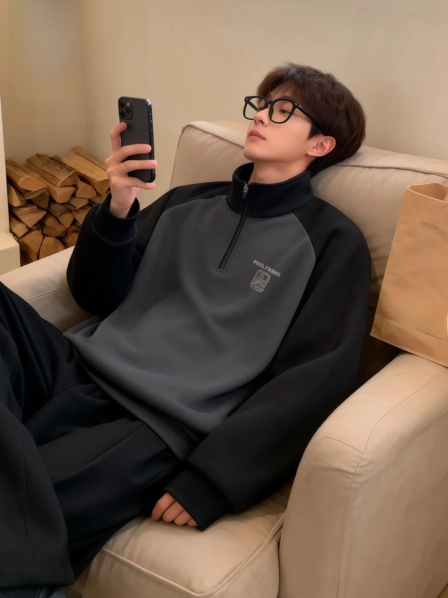 

2026 Spring New Color Blo f Zip Hoodie Men's American Trendy Brand oulder Insert Long Sve Casual Faion