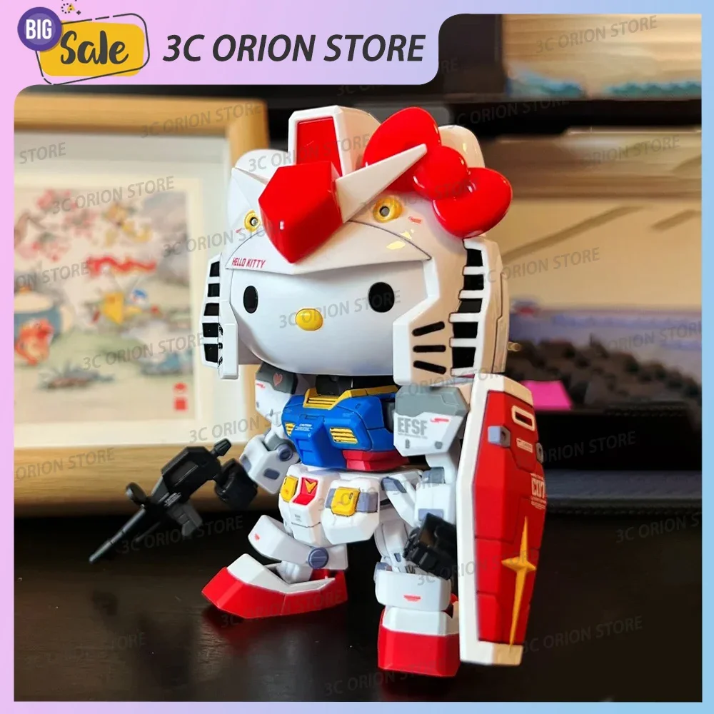 Hello Kitty SD SDCS EX Assembly Model Green Zaku2 Xiaya Pink Zagu2 Kitty Cat KT Joints Robot Mecha Kits Action Figure Toy