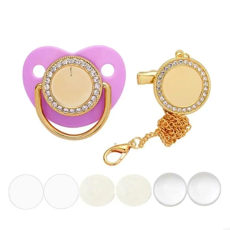 

Crystal Rhinestones Pacifier & Chain Clip & Thermal Sublimation Aluminum Sheet
