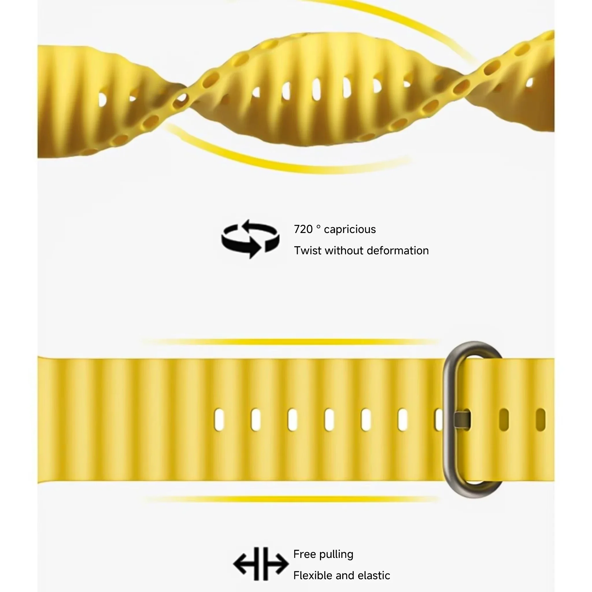 Huawei Watch Fit 3/4/4 Pro用オーシャンシリコンストラップ、ブレスレット、スポーツウォッチバンド、リストバンド