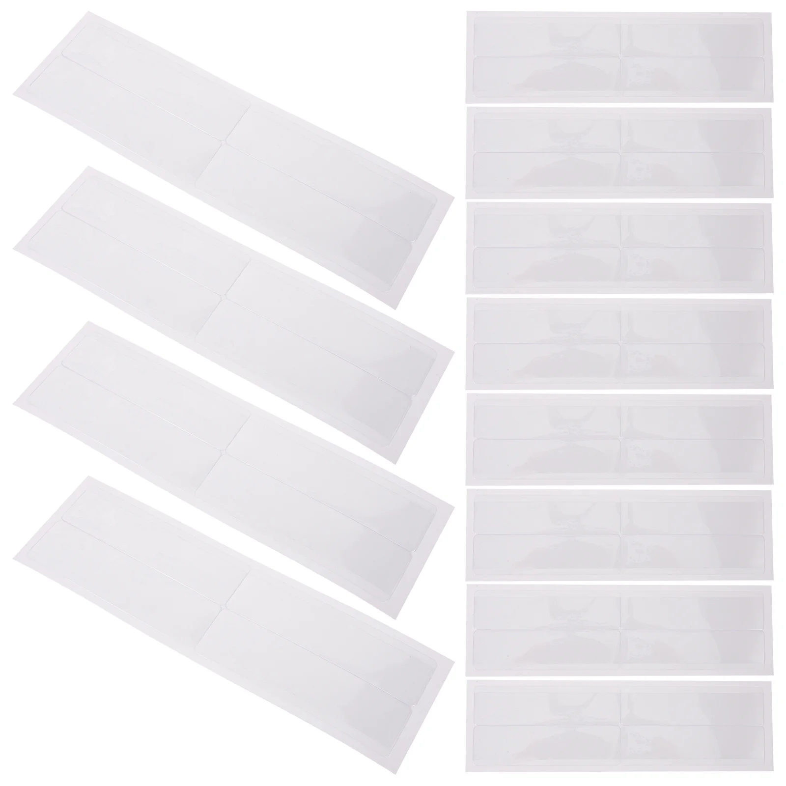 1 set 1 Set Of Back Adhesive Labels Clear Self-Adhesive Index Card Pockets For Label Organizer Warehouse Supplies Plastic Card