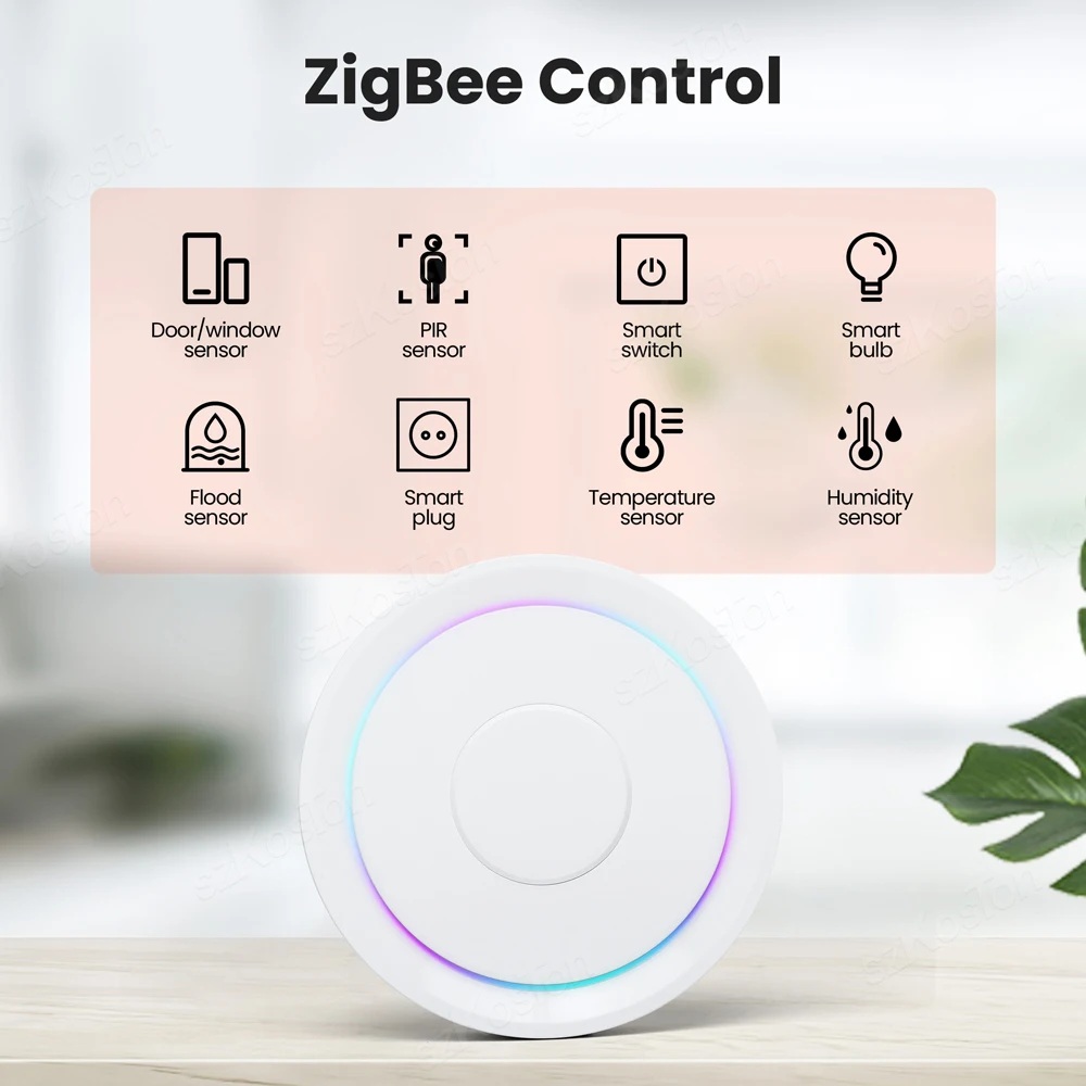 HomeKit ZigBee Gateway Hub Smart Home Bridge Remote Controller Tuya Smart Life APP Works with Alexa Google Apple Home Kit