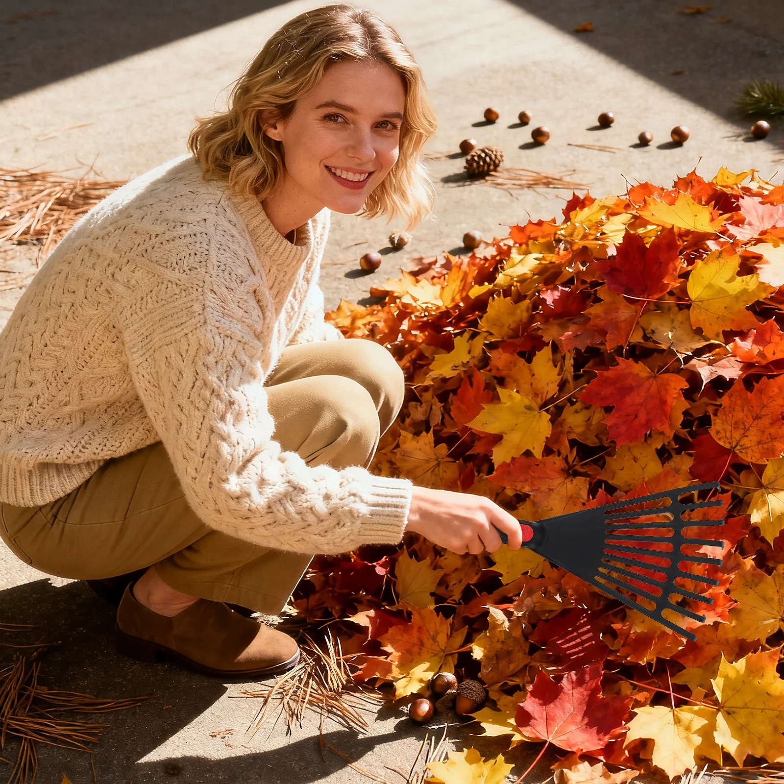 

s Leaf Rake for Gardening Plastic H Small Garden Rakes Tool Travel Flower Bed Yard Cleaning Lawn L scape Tools