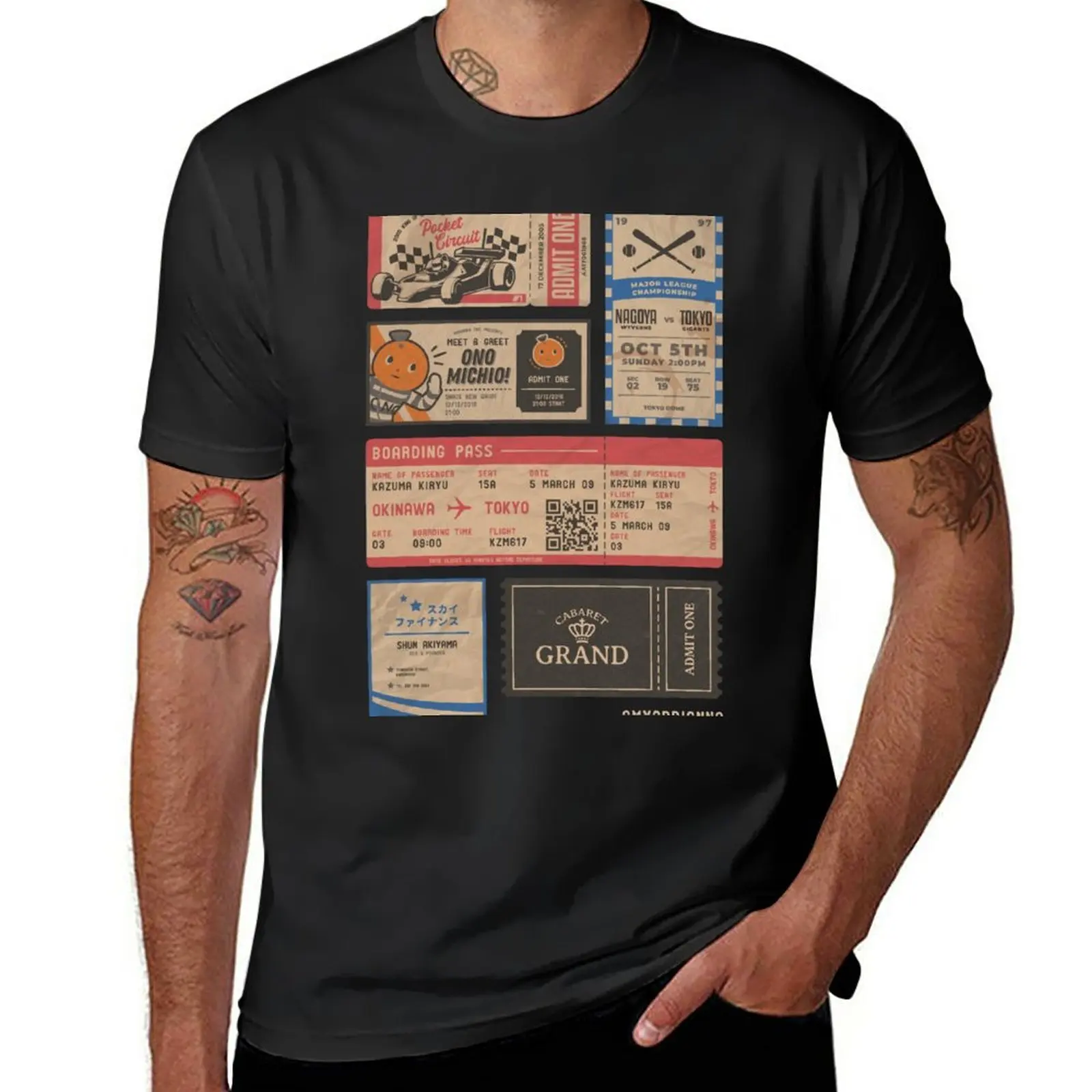 

New vintage tickets (yakuza / ryu ga gotoku) T-Shirt tees summer clothes men clothes