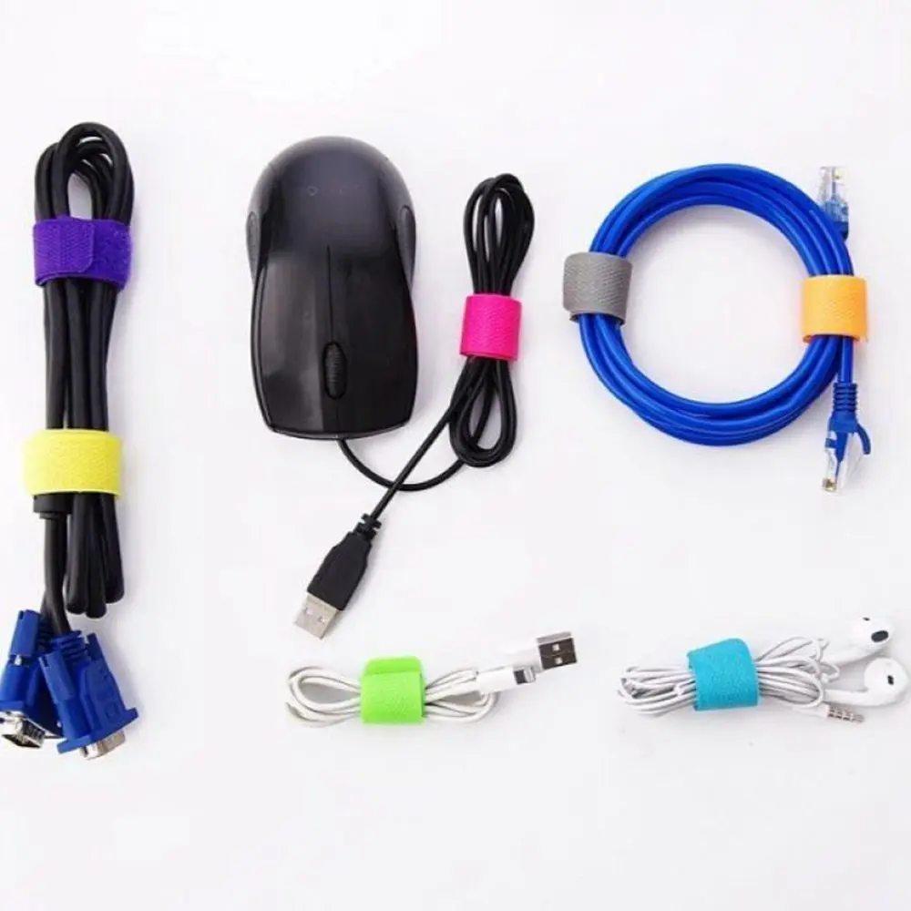 Magic Sticker Fastening Wire Organizer Cord Band Wiring Accessories Nylon Strap Cable Winder Rope Holder Cable Ties