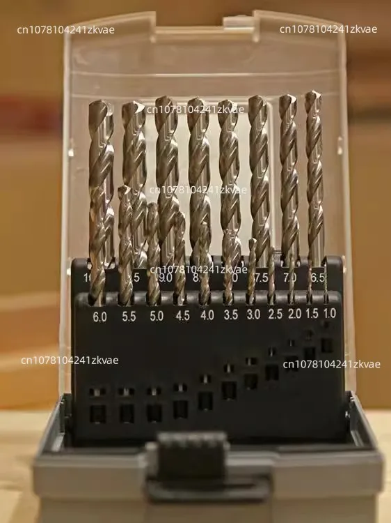 

Woodworking Tool Drill Bit High-Speed Steel Twist Drill Drilling Hole Punching 19Pc Set