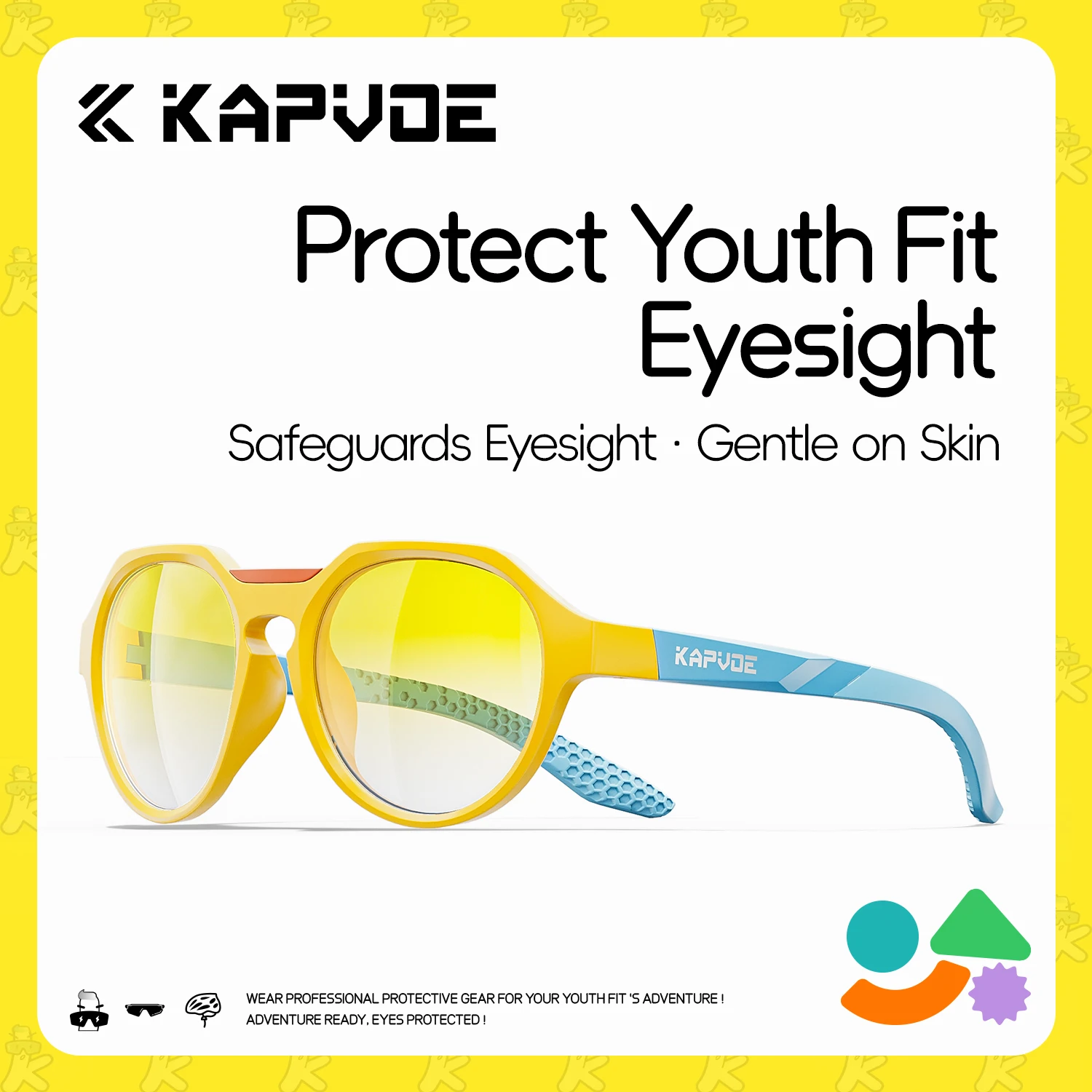 Kapvoe Junge Kinder Sonnenbrille Fahrrad Baseball Laufen Kinder Brille Radfahren UV400 Sport Reiten Fahrrad Brille Sport Verkauf