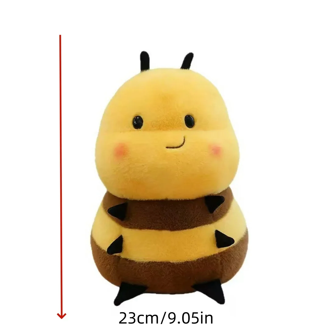 1pc 23cm/9.05in New little bee doll plush toy cute seven-star ladybug doll rag doll toss scratcher doll