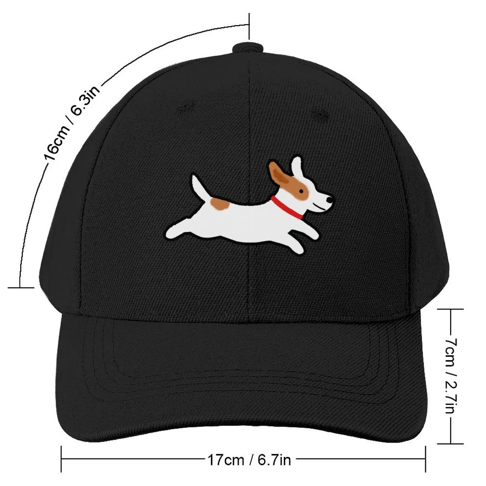 Cute Jack Russell Terrier Running Dog Baseball Cap Golf Hat Man Rugby Women's Beach Men's