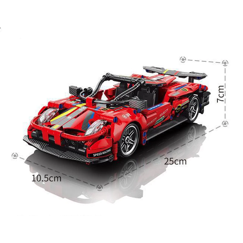 513 Uds. Campeón de velocidad de ciudad deportes MOC modelo de bloques de construcción coche de carreras ladrillo montaje educativo ladrillo juguete para regalo para hombre niños