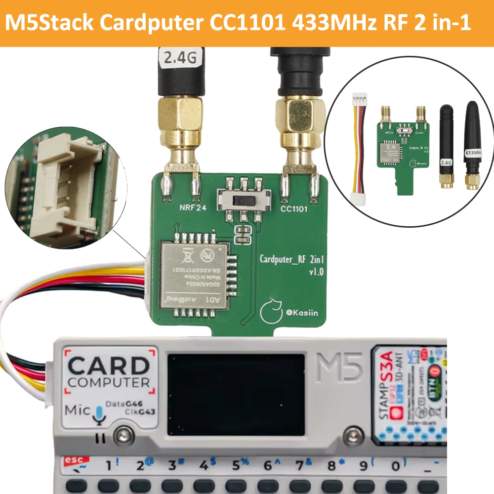 m5stack-2-in-1-nrf24-cc1101-433mhz-モジュールは-m5stack-cardputer-に適用され、ブルースファームウェアで動作します