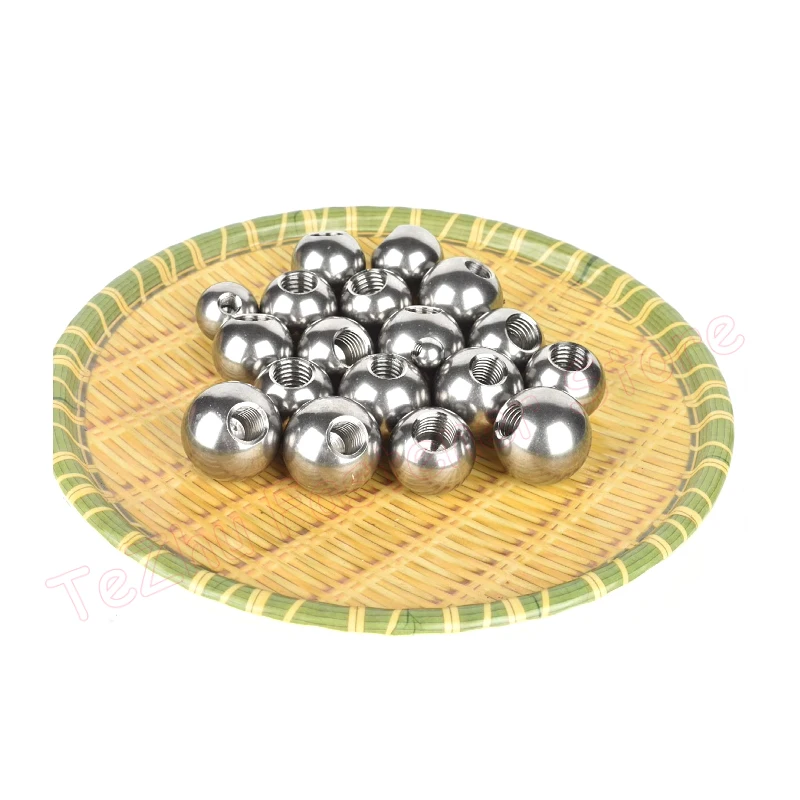 M2 M2.5 M3 M4 M5 M6 M8 M10 Threaded 304 Stainless Steel Drilling Balls Half Hole Female Thread Blind Hole Smooth Ball Bead Solid