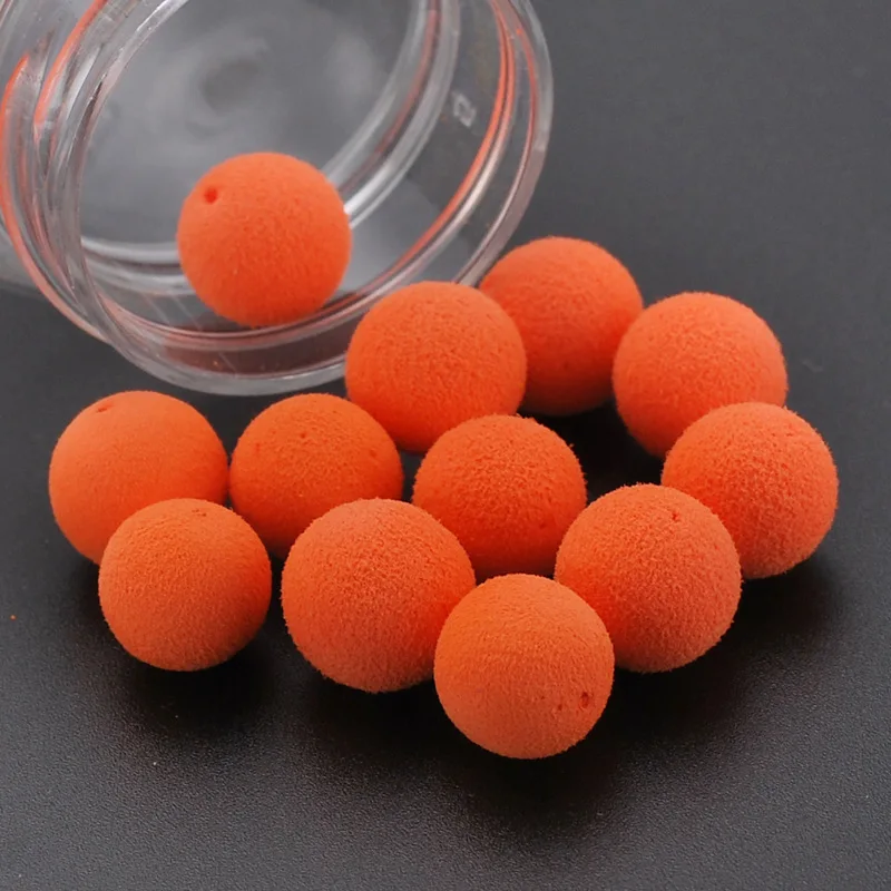 30pcs 12mm Smell Fish Fishing Bait Set Foam Pop-Up Soft Particle Boiled Egg Float Ball Feeder Artificial Fish Bait for Angling