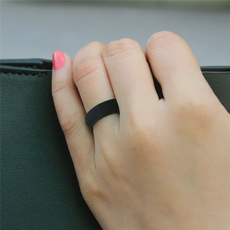 FZFZ 5.7mm Popolare per uomo Donna Anelli freddi in silicone Anello nuziale in silicone Anello sportivo all'aria aperta ambientaleX2 9