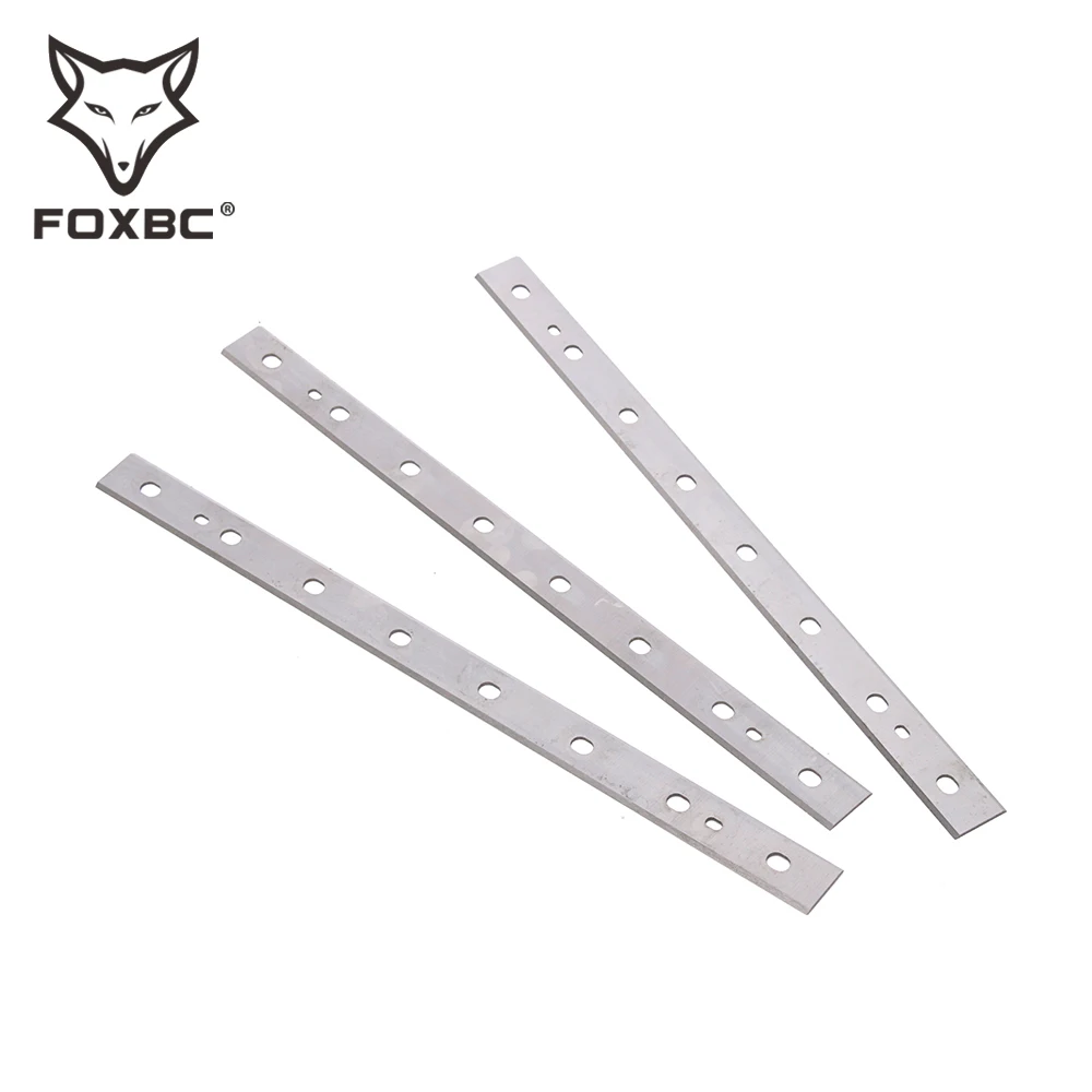 FOXBC-cuchillas de cepilladora de 13 pulgadas, repuesto para cuchillo cepillador de madera DeWalt DW735 DW735X para carpintería, Juego de 3