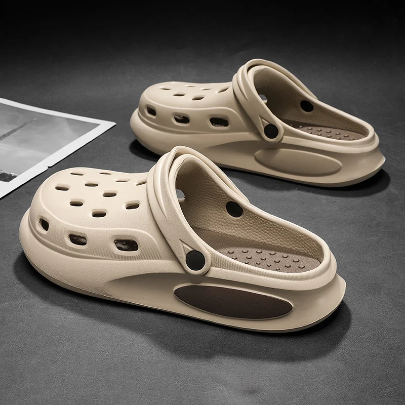 

MPPMCK Men's Summer Outdoor Sports Sandals Anti-slip Deodorant Soft Bottom Clog Shoes Youth Trend Daily Wear Flat Heel EVA